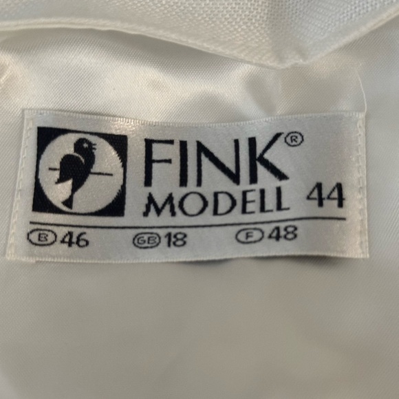 Vintage "Fink Modell" 80's, statement shoulder, Button Dress, pockets Size 44 - Picture 6 of 6